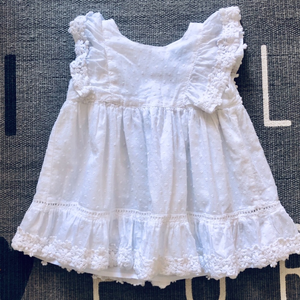 Baby gap white cotton dress